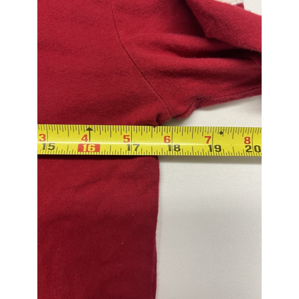 Hollister Men's Y2K Red Long Sleeve Puff Logo Cotton Size XL 2000's Seagull - Picture 4 of 7